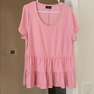 Lane Bryant Pink Ruffled Blouse